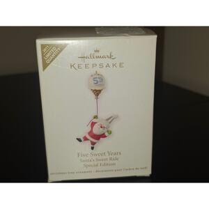 Hallmark 2011 Five Sweet Years Santa‎ Ride Limited Quantity Christmas Ornament